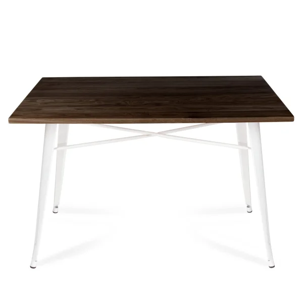 MESA JOSEPHINE BRANCA MADEIRA DE FAIA ESCURA 120 CM