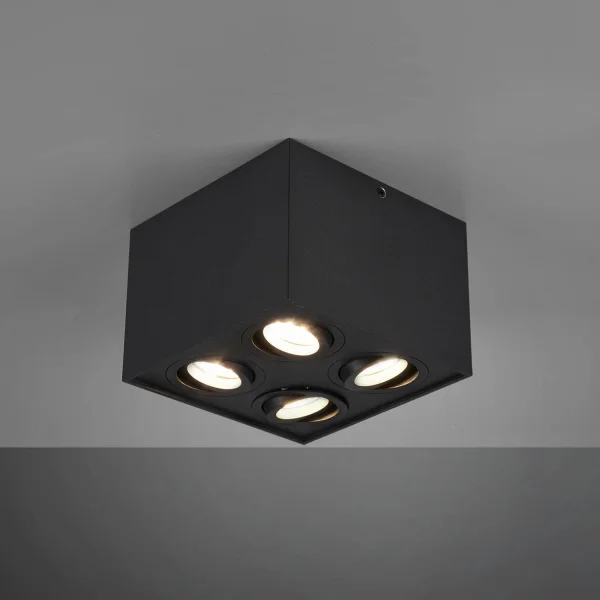 Plafon De Teto Luzes Basculante Metal Preto Gu Garibaldi L Zete